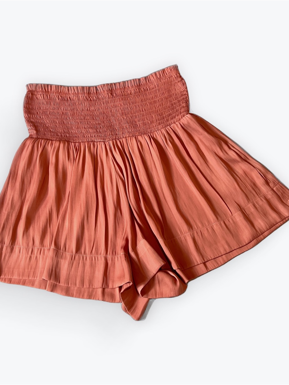 TCEC Coral Smocked Waist Shorts Skort Size Small